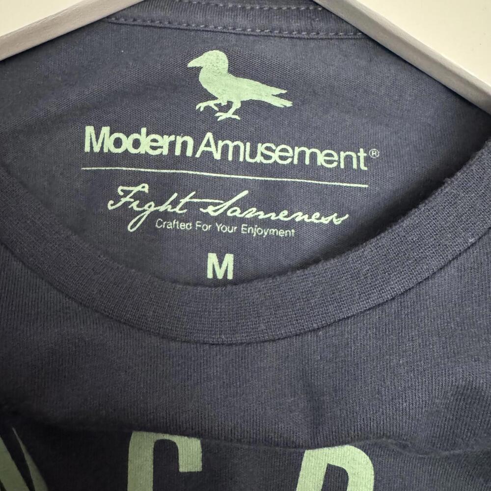 Modern Amusement, Concrete Cowboys, Cycling Graphic T-Shirt, Navy Mens M - Picture 5 of 7